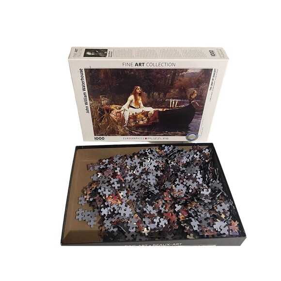 Fine Art Puzzle Medieval "THE LADY OF SHALOTT" John William Waterhouse 1000 Pcs - Picture 12 of 15